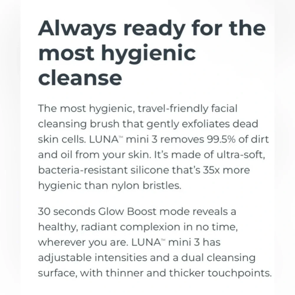 FOREO - LUNA Mini 3 in Pearl Pink - NIB |Travel-Friendly Facial Cleansing Device